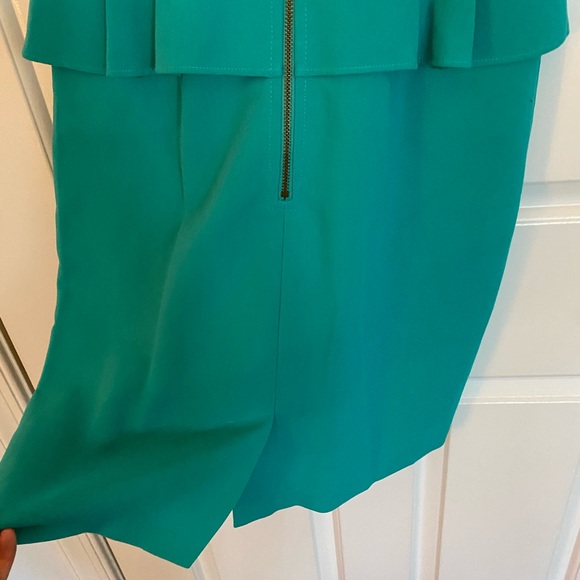Last Chance Loft Teal Peplum Dress - Picture 4 of 6